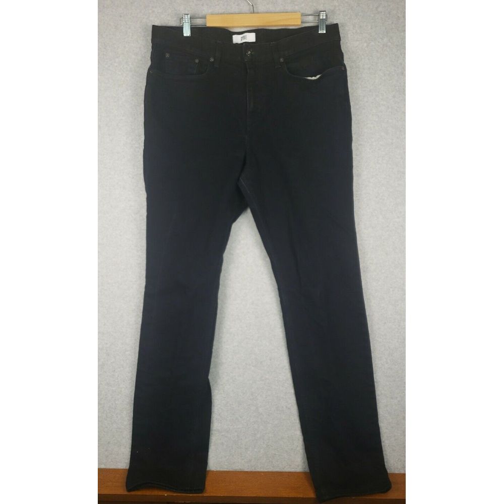 Spoke Mens Build C Dark Wash Regular‎ Straight Jeans 36x33 Black
